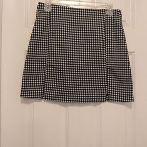Eyeshadow Black and White Gingham Pencil Skirt